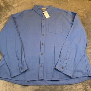LL Bean Signature Slim Fit Blue Flecked Button Down Shirt Mens XXL Reg NEW